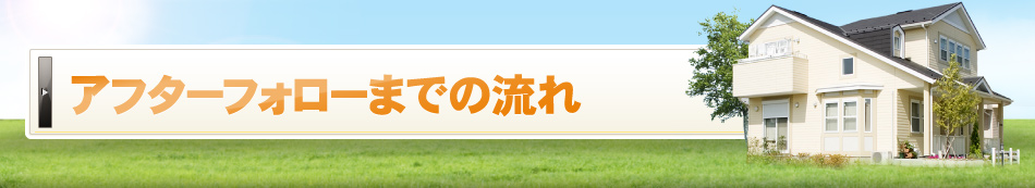 アフターフォローまでの流れ